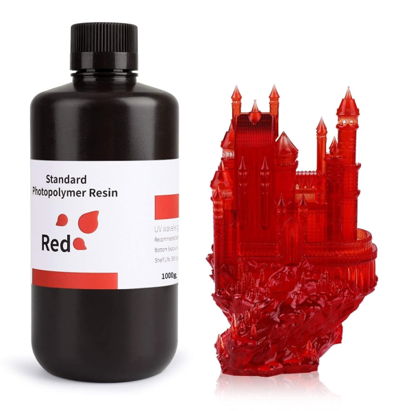 Standard Photopolymer Resin LCD Uv-Curing Resin 405Nm 3D Printer Resin for Mars Saturn Jupiter MSLA DLP LCD 3D Printing Clear Red 1000G